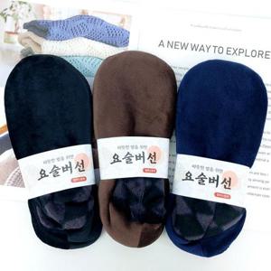 남성 벨벳 요술버선 5켤레 논슬립 털기모덧신 미끄럼방지 겨울수면양말 남자덧버선양말