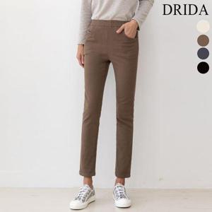[드리다]여자 겨울 기모 면 밴딩 찐스판 빅사이즈 편한 일자 바지 흰색 밴드 팬츠 40대 미시옷 50대 엄마..