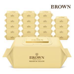 [브라운]프리미엄 옐로우 72매 캡 10+10팩 아기물티슈