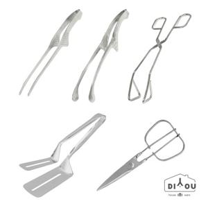 디유 올스텐 모음 5종 조리도구 세트(고기집게 3종+2중뒤집개+주방가위(분리형))