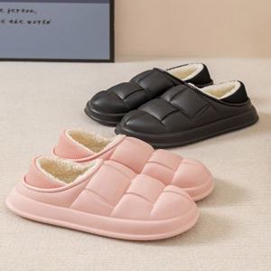 방한화 겨울신발 털신발 온도잠금 털슬립온 고무 밴딩 방수 여성