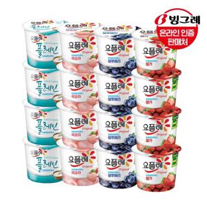 [빙그레] 요플레홈 4종 180g 16개 골라담기 /딸기/복숭아/플레인/블루베리/요거트