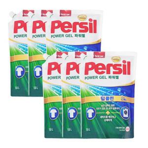 [유한락스]퍼실 퓨어프레쉬 드럼/일반 실내건조 리필 1.5L x6