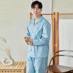 [알콩단잠]남자파자마 버스킹 순면 긴팔 잠옷브랜드 홈웨어 겨울잠옷세트