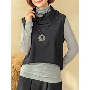 [디얼마미]시크 미니 조끼/마담 미시 중년 여성 빅사이즈 40대 50대