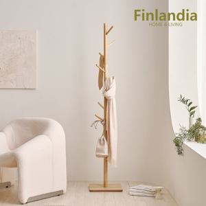 핀란디아 엘라인 원목 사각 스탠드 옷걸이 행거
