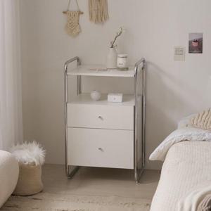 나무뜰 루스 미드센츄리 크롬 높은 콘솔 화장대 침대 협탁 CNM239