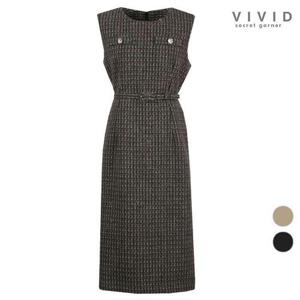 갤러리아_VIVID 여성 겨울 나시 벨티드 울 원피스