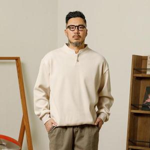 [러기드하우스]러기드하우스  헨리넥 와플 버튼 티셔츠 크림