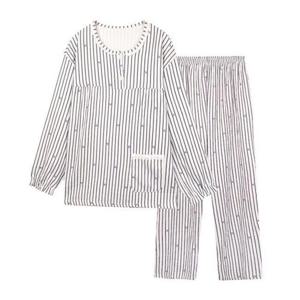갤러리아_바풀 여성 더블 거즈 잠옷세트 실내복 상하-스트라이프 HY FX 18
