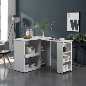 (착불) 다움 ㄱ자확장형 아일랜드식탁 홈바 렌지대 수납장