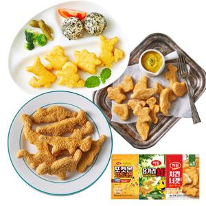 [하림] 포켓몬 치즈너겟 420g+용가리치킨 300g+치킨너겟 300g