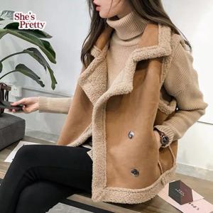 [쉬즈프리티] 머스탱양털카라베스트_여성겨울베스트