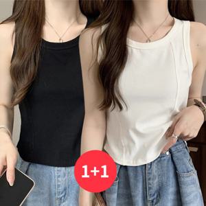 나바바 / NT2509 여성 1 + 1 심플 베이직 민소매 나시티