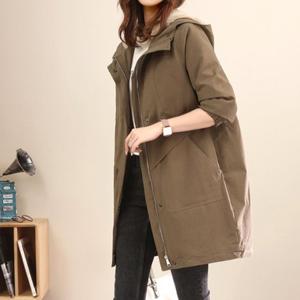 [블랙퀸] 도보톤 안감퍼 후드 야상점퍼 blk004305