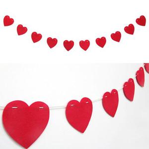 생일파티장식 레드하트 펠트가랜드 생일파티용품