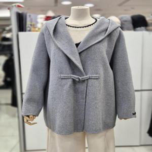 밀스튜디오 세이브존04 오버핏 후드넥울72% 핸드메이드 하프코트 LQBCOS106