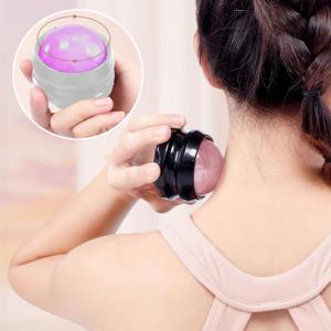 핸디 셀프 롤링 마사지볼 퍼플 괄사 승모근 360도 지압 마사지롤러 E159