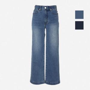 [뱅뱅]뱅뱅 동백01 기모 인밴드 와이드 크롭 청바지 NQL663 (41933100)