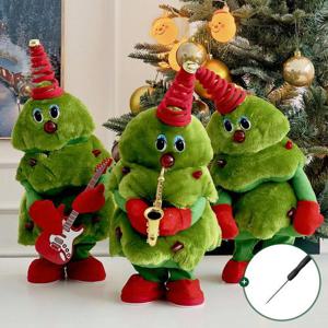 춤추는 크리스마스 댄싱 트리 장식 움직이는 멜로디 인형 소품 기타치는 댄싱트리 말따라하는인형 녹음