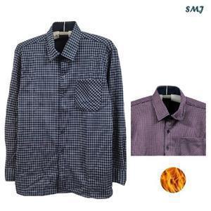 SMJ1373 남자 기모 남방 셔츠 중년 남성 보온 셔츠 겨울