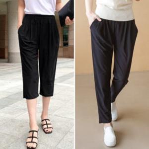 7부/9부 스판짱 여름 배기팬츠 데일리로 편하게 입는 배기팬츠