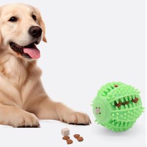 강아지 실리콘 물고 씹는 장난감 볼타입 대형 1P 간식볼 터그놀이