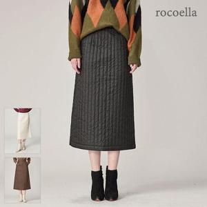 [로코엘라] 로웰 A라인 슬림핏 패딩 롱스커트