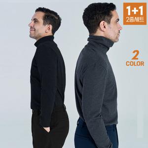 [1+1][BEST특가] 남여공용 겨울 베이직 소프트 터틀넥 목폴라 티셔츠