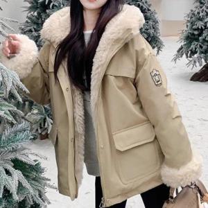 [패션시그널] 양털후드 퍼엣지 야상패딩사파리점퍼 CN4922