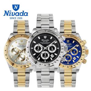 니바다 남성 크로노 메탈시계 3종 중 택1