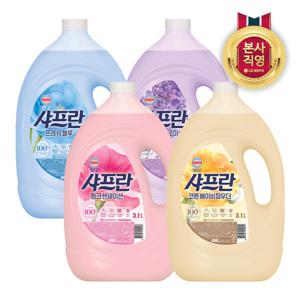 샤프란 섬유유연제 3.1L 2개+2개 [4종 택1]