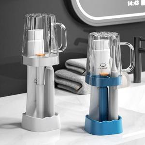 양치컵 포함 칫솔 치약 꽂이 면도기 거치대 치솔 걸이 (WC109E4)