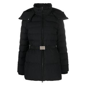 23FW 버버리  여성 버니스톤 벨티드 숏 패딩 블랙 8072137 A1189 STK