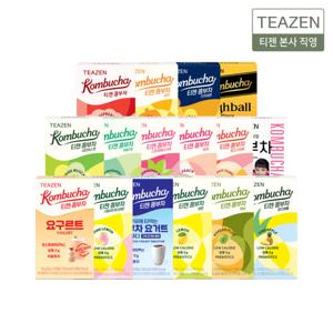 티젠 콤부차 6종 혼합 60스틱(레몬/파인애플/매실/피치/샤인머스캣/핑크레몬)+보틀증정