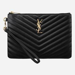 [생로랑]5F 379039 CWU01 1000 모노그램 스트랩 클러치백 블랙