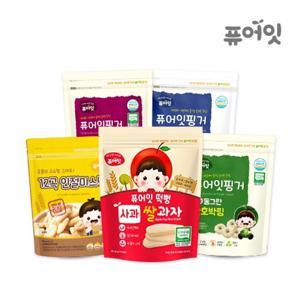 퓨어잇 떡뻥 아기 쌀과자 스틱 링 5봉 랜덤세트 유아 간식 롱뻥