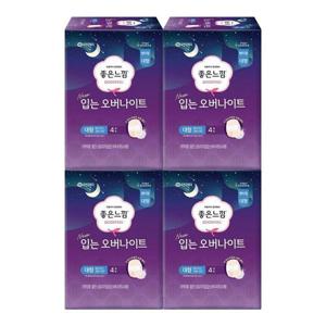 좋은느낌 입는오버나이트 L 대형 생리대 4입x4개