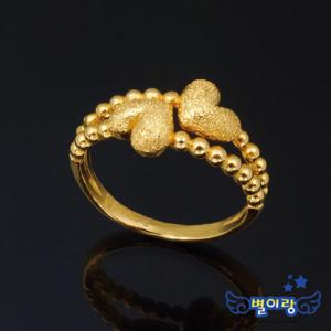 [별이랑]순금 24k 반지(더블하트 3.75g 1d)