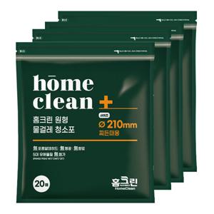 [3+1]물걸레청소포 원형 일회용청소포 찌든때(20매) 210mm