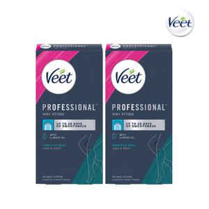 [Veet] 비트 이지 젤 왁스 스트립 민감성 피부용 20매 x2개 제모 셀프왁싱 제모패치 왁싱 테이프 veet