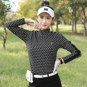 [체스]브이배색 여성골프 기모이너웨어