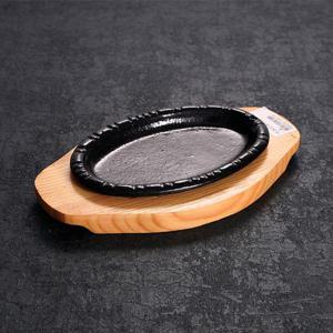 무쇠 주물팬 타원 스테이크 철판 그릇 접시 업소용 1호