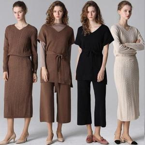 [르오트]4SET [홈쇼핑방송/르오트(LeOT)] 울블렌딩 케이블 니트셋업 4종세트_18671234_588586