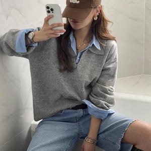 [난닝구]스덴오 루즈핏카라니트