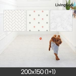 1+1 리빙코디 강아지 애견매트 200x150 8종 모음 /슬개골탈구예방 층간소음