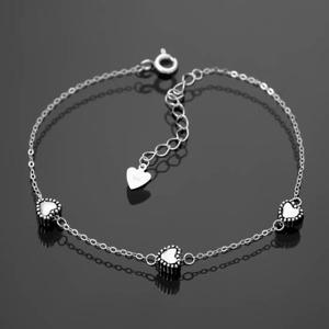 [미니아트] 러브하트 92.5 실버 펜던트 체인 데일리 은 팔찌