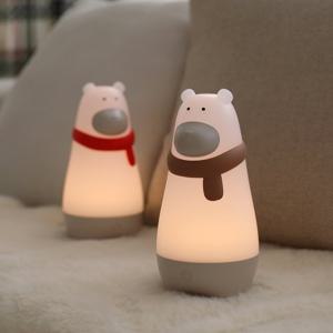 [무아스] 폴라베어 LED 충전식 무드등 수유등 취침등