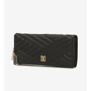 갤러리아_DCWA2E212BK 닥스 블랙 칼라일 엠보 가죽 골드DD 2단 장지갑