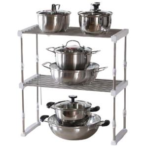 그릇선반 싱크대 상부장 하부장 정리선반 냄비정리대 2단 그릇정리선반 HWC48382